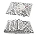 HWY 50 Grey Gray Embroidered Cloth Placemats Set of 4 for Indoor Dining Table, Linen Heat Resistant Placemats Place Mats Kitchen Place Mats Geometric Floral