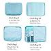 Belsmi 8 Set Packing Cubes - Waterproof Mesh Compression Travel Luggage Packing Organizer with Shoes Bag (Grey)