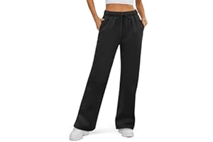 ATHMILE Womens Sweatpants 2025 Fall Baggy Wide Leg Sweatpant Fleece Lined Straight Leg Sweat Pants
