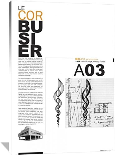 Naxart Studio "Le Corbusier Poster Giclee on Canvas, 40" by 1.5" by 60"