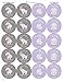 2 Inch Thank You Stickers Gray Elephant Set of 60 (Purple)