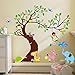Yosoo Jungle Animals Tree Monkey Owl Removable Wall Decal Stickers Nursery Room Decor (Type 10)