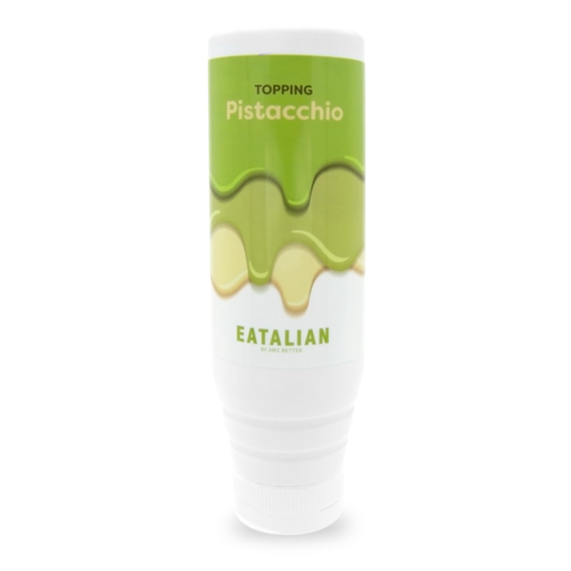 EATALIAN by AMZ BETTER Topping mit Pistaziengeschmack, Süße Proteincreme im Squeezer 300 gr, Made in Italy, Pistaziensauce Ideal zum Dekorieren von Eis, Desserts und Dubai Chocolate