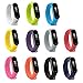 XIHAMA Watch Strap for Xiaomi mi Band 3, Soft Silicone Replacement Band Fitness Sports Activity Bracelet Wristband with Clasp for Xiaomi Mi Band 3 (11PCS)