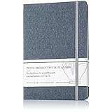 Zeito Productivity Planner - Non-dated Monthly, Weekly, and Daily Agenda Planner for Increasing Motivation, Accomplishing Goals, and Living Well - Minimalist Planner