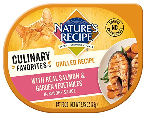 Nature's Recipe Culinary Favorites Wet Cat Food, Grilled Recipe with Real Salmon & Garden Vegetables in Savory Sauce, 2.75-Ounce (Pack of 24)