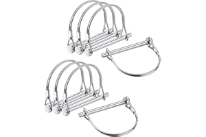 Truleego 8 Pack Trailer Coupler Pin 5/16x3-1/2in Towing Hitch Pin Heavy Duty Wire Lock Pin Secure PTO Shaft Locking Pin for Trailers, RVs, Boats, Farm Equipment (5/16x3-1/2in)