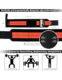 Kamileo correas de levantamiento, apoyo de muñeca, muñequeras de levantamiento de peso con bucles para el pulgar para hombres y mujeres, levantamiento de peso, Xfit, levantamiento de potencia, entrenamiento de fuerza