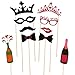 PBPBOX Bachelorette Photo Booth Props 61 Piece Party Accessories Girls Night Out Game