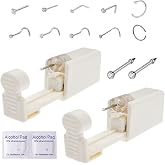 Nose Piercing Kit, DIEWEISIMI 2 Pack Disposable Self Nose Piercing Gun with 10 Pcs Nose Rings