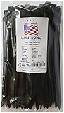 Heavy-Duty Cable Ties, Premium Zip Ties for Cable Management - Nylon (9" 120-LB (100 Pack), Black)