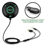 Bluetooth Car Kit Bluetooth Adapter REIIE Bluetooth Stereo Receiver for car, Calling&Music Streaming with Built-in Mic Echo and Noise Reduction Siri/Voice Activation for Car with 3.5mm Aux