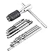 M3-M6 Machine Screw Plug Tap,Adjustable T-shaped Tap Wrench,Twist Drill Bits Tap Wrench Hand Tool Set(Pack of 9)