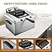 Deep Fryer with Basket, M Minca 1800W Electric Deep Fryer with Timer, Stainless-Steel Triple Basket, 4 Liter Oil Capacity…
