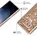 Samsung Galaxy Note 9 Glitter Shiny Bling Sequin Sparkle Diamond Hybrid Rubber Hard Crystal Heavy Duty Protective Phone Case Cover for Samsung Galaxy Note9 (Rose Gold)