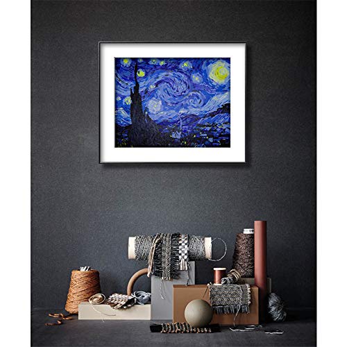 BANLANA PAINT0084 Malen nach Zahlen, Acryl, Van Gogh die Sternennacht, Frameless – Bild 3