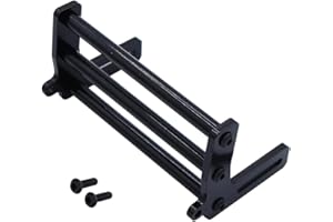 FACCNOY Metal Front Bumper 76mm for 1/10 RC Crawler LCG Rails TRX4 SCX10 SCX10 II 90046 90047 Upgrade Parts (Black)