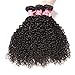 Dinoce Compatible with Longqi Hair Brazilian Curly Virgin Human Hair, 100% Unprocessed Remy Jerry Curl Hair Bundle 100g Natural Color 18 Inch