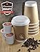 50 Premium Quality 12oz Disposable Paper Coffee Cups with Lids, Insulated Double Wall-No Sleeves Needed-Leak Proof, Eco Friendly,Perfect for Hot & Cold Drinks in Office,Home,Travel,Party&more