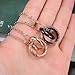 OPK Jewelry Stainless Steel Macthing Couple Necklaces I Will Always Be with You Ring Band Circle Hook-ups Pendent Promise Love Wedding Jewel Gift with Chain