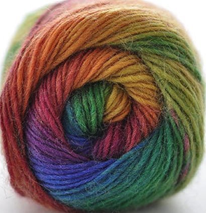 Rosecolor hand dyed gradient wool yarn - rainbow (1 bal…
