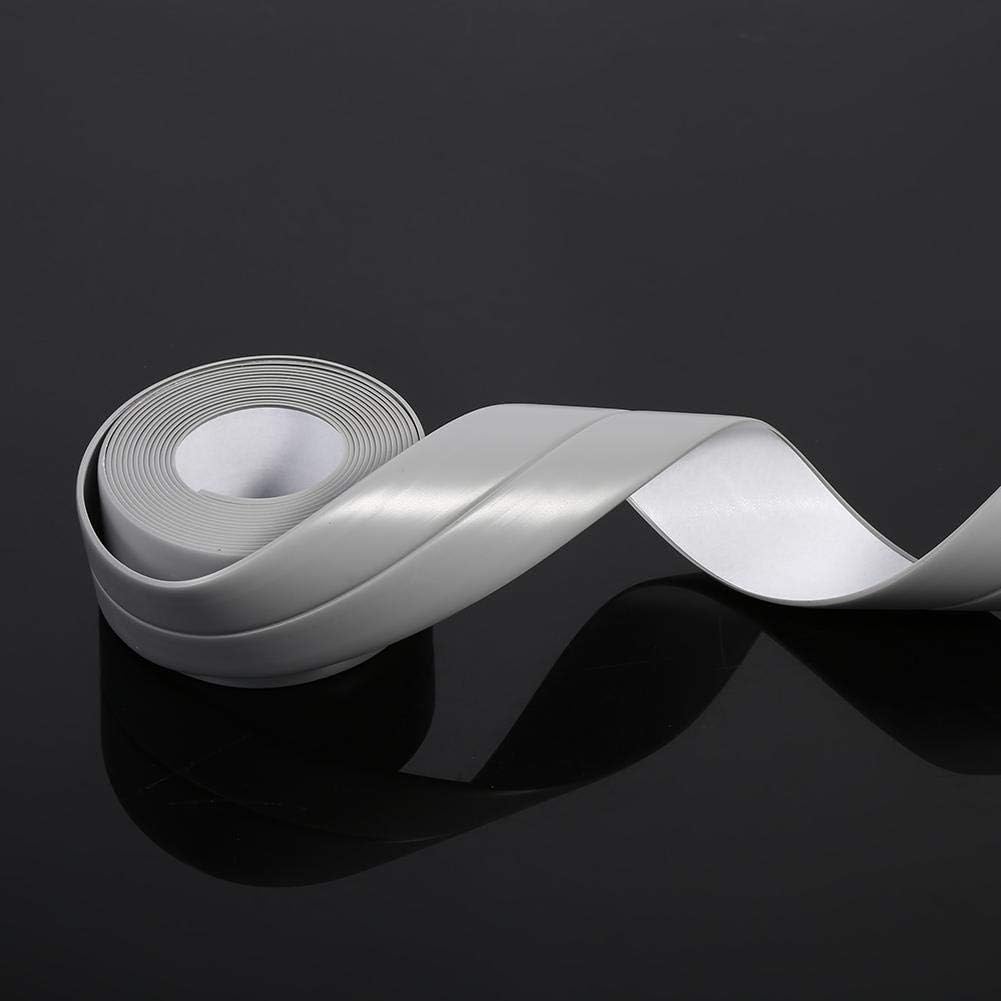3.2M Length Sealing Strip Self Adhesive Flexible PVC sealing strip with crease design for Home Wall Edge(38mmX3.2M-Gray) - Image 3