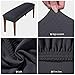 Smiry Jacquard Dining Room Bench Covers, Stretch Spandex upholstered Bench Slipcover, Removable Washable Bench Protectors(15.7'' x 43.3'', Dark Grey)