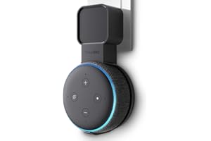 GGMM Outlet Wall Mount Holder for Echo Dot 3rd Generation Plug Wall Mount Space Saving with Cable Management Echo Dot 3rd Gen Smart Home Devices Speakers Hanger Without Messy Wires Holder Wall Mount Black