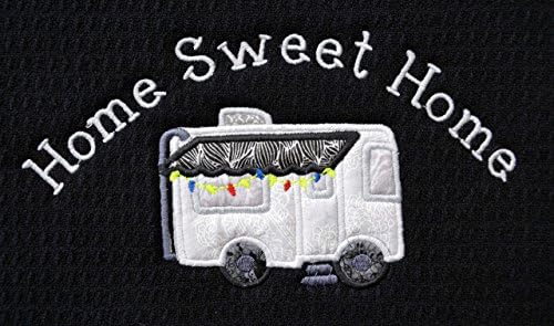 Custom Camping Dish Drying Mat, Coffeepot Mat, Top Quality S&amp;T 16"x18" Mat, RV Decor, Camper Decor, Machine Wash/Dry, Choice of Mat Color and RV Color (Option to add name) "Home Sweet Home"