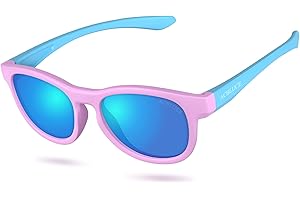 ACBLUCE Kids Polarized Sunglasses Sport TPEE Unbreakable Frame with Adjustable Strap for Boys Girls Age 5-13