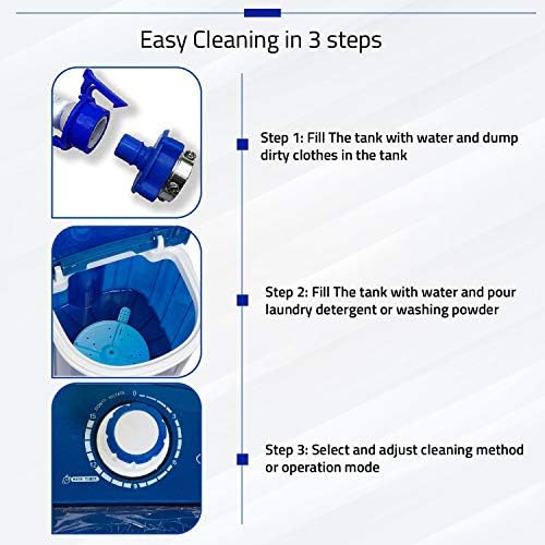 Portable Single Tub Washer And Spin Dryer- The Laundry Alternative- Mini Washing Machine- Portable Clothes Washer And Dryer- Travel Washing Machine- Small Washing Machine For Small Clothes