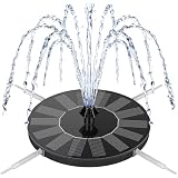 Solar Powered Floating Water Fountain – 9V 3.5W Pump With 6 Nozzles – For Birdbaths, Gardens, Ponds & Pools