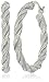 Sterling Silver Glitter and Patterned Swirl Hoop Earrings (30mm)