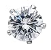 ComfyEarrings CZ 6mm LARGE Crystal Prong Stud Earrings With Comfortable Flat Backs