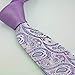 Coachella Ties Solid Color Knot Contrast Paisley Tie Patchwork Necktie 8.5cm (Purple)