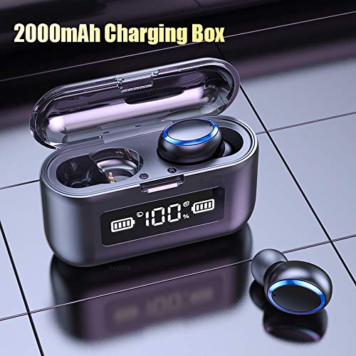 gdfh Bluetooth 5.0 Wireless Earbuds with Wireless Charging Case Waterproof TWS Stereo Headphones in Ear Built in Mic Headset Premium Sound with Deep Bass for Sport