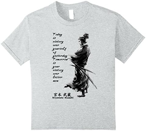 Kids Samurai T-shirt Bushido Way of the Warrior 8 Heather Grey