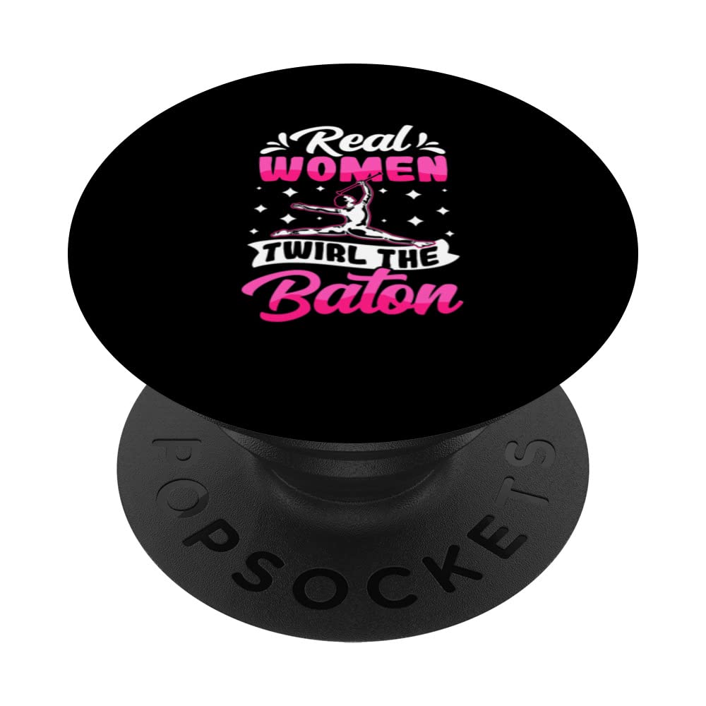 Twirler Majorettes Real Woman Twirl the Baton Twirling PopSockets Swappable PopGrip