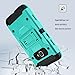J1 (2016) Case, Luna 2016, Express 3 Case, Venoro Heavy Duty Shockproof Rugged Three-Layer Full Body Protection Case Cover with Belt Swivel Clip and Kickstand for Samsung Galaxy J1 (2016) (Blue Green)