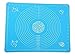 DYQWT Large Massive Pastry Fondant Silicone Work Rolling Baking Mat with Measurements GJD01,Blue