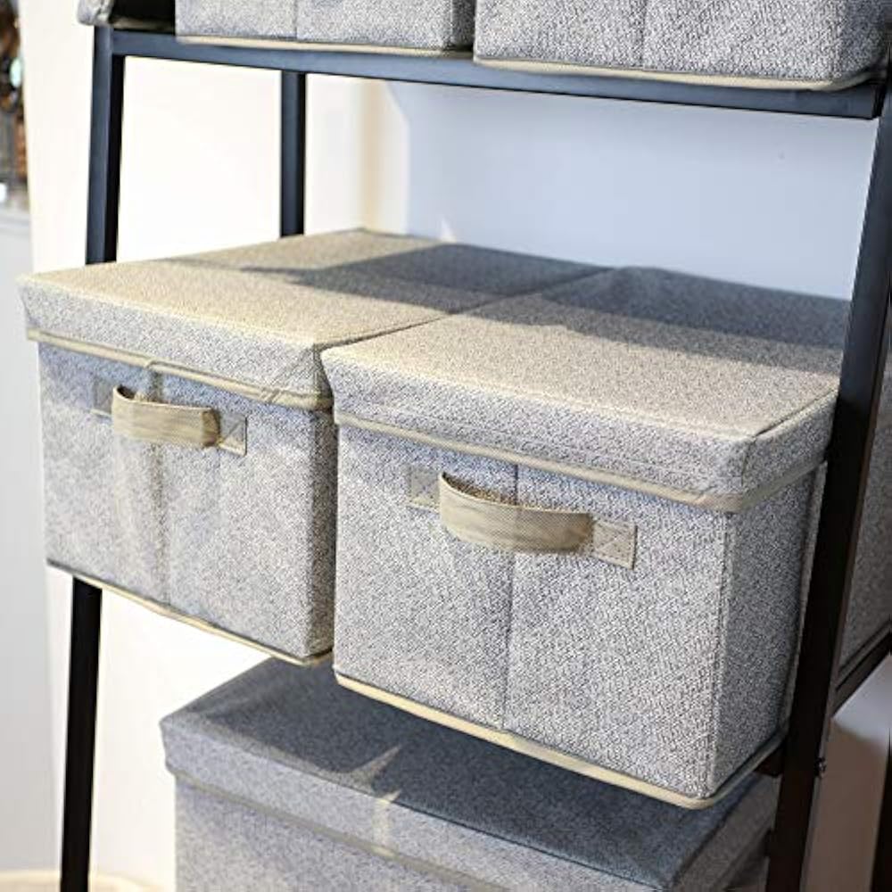 Storage Bins For Closet Lids Handles, Rectangle Box