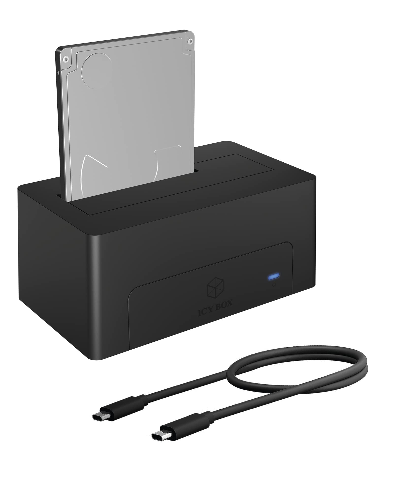 ICY BOX Hard Drive Docking Station with USB-C 3.1 Gen 2 (10Gbps), for 2.5" and 3.5" HDD and SDD, IB-1121-C31