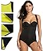JianDing Womens Hot Sweat Body Shaper Tummy Fat Burner Slimming Sauna Vest Weight Loss Shapewear Black No Zip