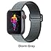 INTENY Sport Band Compatible with Apple Watch 42mm 44mm, Nylon Sport Loop, Strap Replacement for iWatch Series 4, Series 3, Series 2, Series 1 (Black Nike, Storm Gray, Redblack, 42mm 44mm)