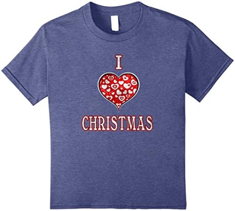 Kids Noir Sonic's I Love (cutest, happy heart) Christmas T-Shirt 8 Heather Blue
