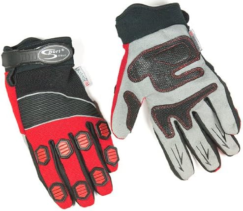 Sport DirectTM Bicycle Bike Glove Psycho Downhill/BMX Black/Red Small