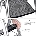 Delxo Lightweight Aluminum 4 Step Ladder with Tool Tray Folding Step Stool Stepladders Home and Kitchen Step Ladder Anti-Slip Sturdy and Wide Pedal Ladders 300lbs Capacity Space Saving (4 feet)