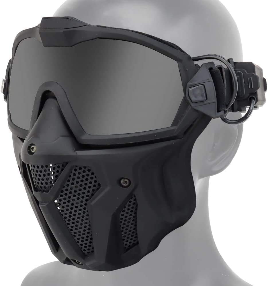 Masque Tactique Airsoft Paintball avec système de Ventilateur Antibuée