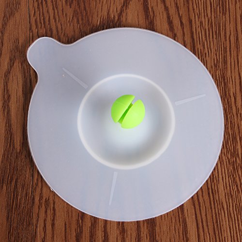 Whitelotous Silicone Cup Lid - Bean Sprouts Dustproof Reuseable Magic - Tea Coffee Cover Lid (Green)