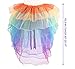 Women Girls Layered Rainbow Tutu Skirt with Adjustable Ribbon for Dancing Banquet Carnival Cosplay Party and Celebration, Costume One Size